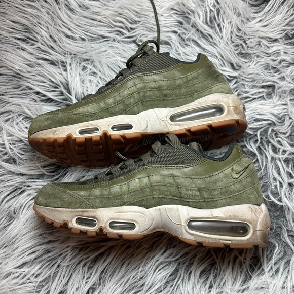 Nike Air Max 95 SE Olive Canvas Running Sneakers Men\'s‎ Size 8 US AJ2018-300 main image 12